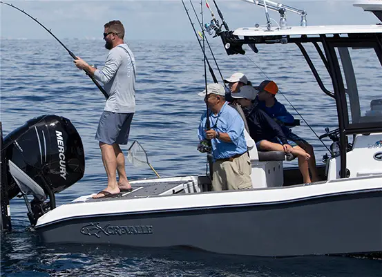 fishing from a crevalle boat